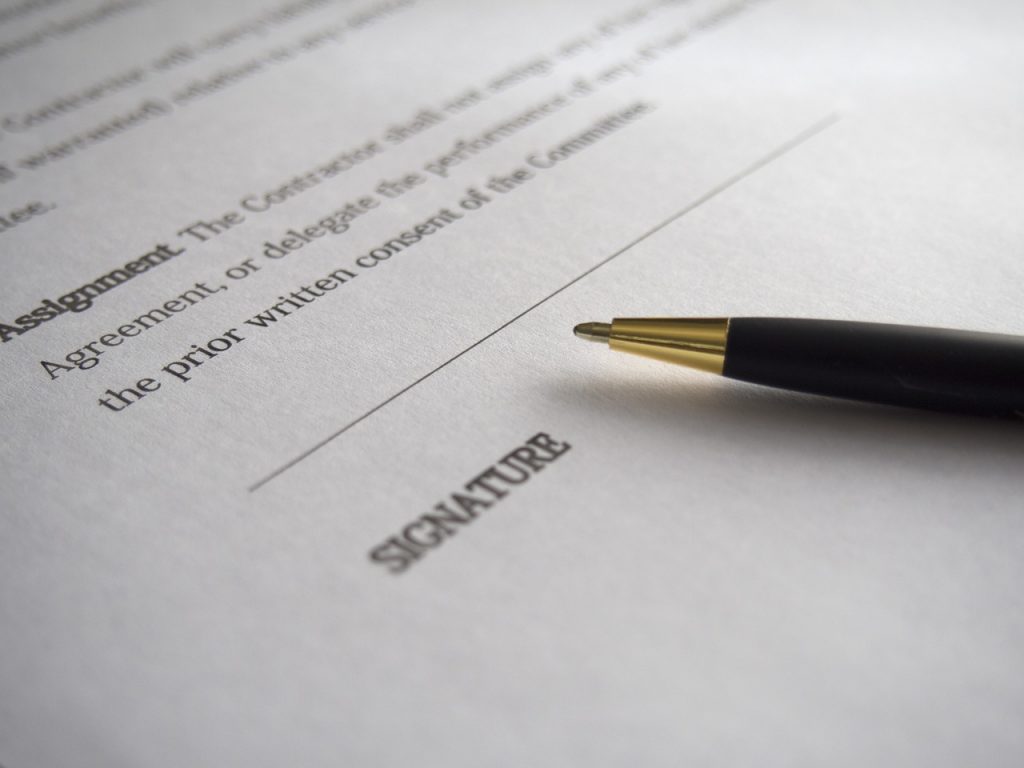 business signature contract 962364